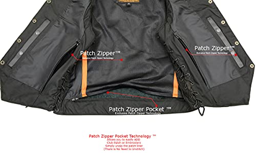 Image of Milwaukee Leather Women's Premium Classic Leather Motorcycle Rider Vest w /Adjustable Side Laces
