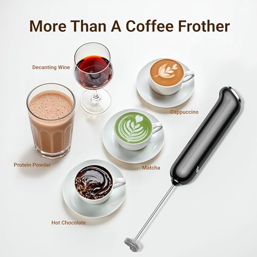 Typhur InstaWhisk USB-C Rechargeable Milk Frother Wand w/ 3 Heads (Black) - image 8