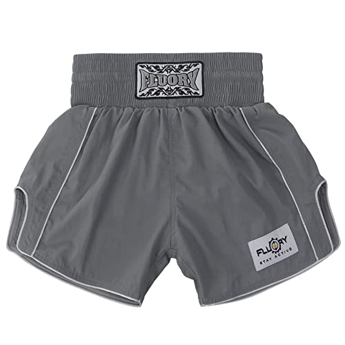 Short de boxe Muay Thai FLUORY en nylon doux pour des mouvements fluides et sans frottement