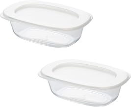 Marna K832CL Depression Storage Container (Preparation / Freezer Storage), Minimal Unevenness, Easy to Clean (Dishwasher, Microwave Safe), 22.0 fl oz (650 ml), Pack of 2, Clear
