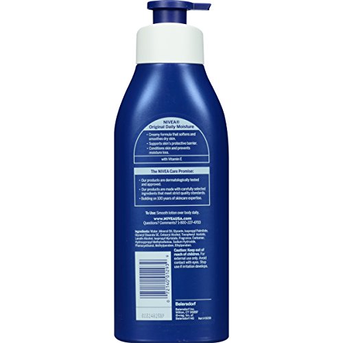 Nivea Original Daily Moisture Body Lotion - 48 Hour Moisture For Normal To Dry Skin - 16.9 Fl. Oz. Pump Bottle #TOP1
