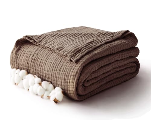 Kozyhvn 100% Cotton Muslin Blanket Twin 66" x 90", Breathable