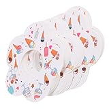 Housoutil Tropfsicherer EIS Am Stiel Papierhalter 50 Stück Eiscreme Halter für Eisvergnügen bei Sommerfesten und Grillpartys