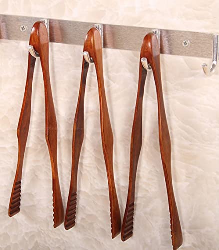 Set di pinze da cucina in legno, utensili multifunzionali per barbecue, cottura e servizio