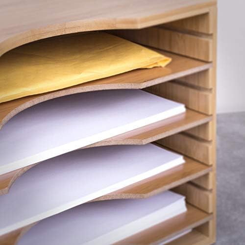 Woodluv 5 Sections Adjustable Points A4 Files Paper Organizer Stationary Office Supplies