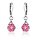 Flower Earrings For Girls Hypoallergenic Earrings Silver Tone Rhodium Plated Kids Earrings For Little Girls | Sensitive Ears Lever Back Hoop Earrings For Girls Comfortable Safety Back Toddler Earrings