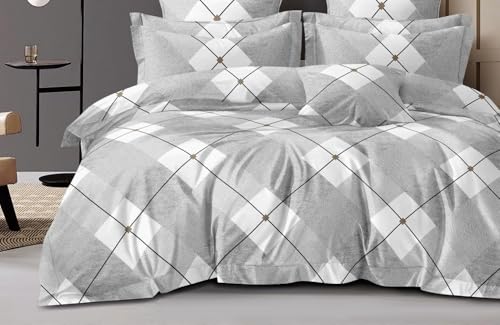 Image of Ultra-Soft Luxury AC Comforter Set Double Bed | 90x100 Inch | Includes 1 Comforter, 1 Bedsheet & 2 Pillow Covers | All-Season Premium Bedding Set (Graphix)