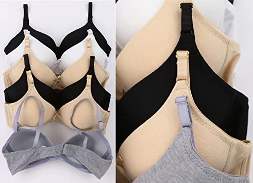 Image of ToBeInStyle Women's Pack of 6 Padded Assorted Styles Supportive Bras Cup Size - A to DDD