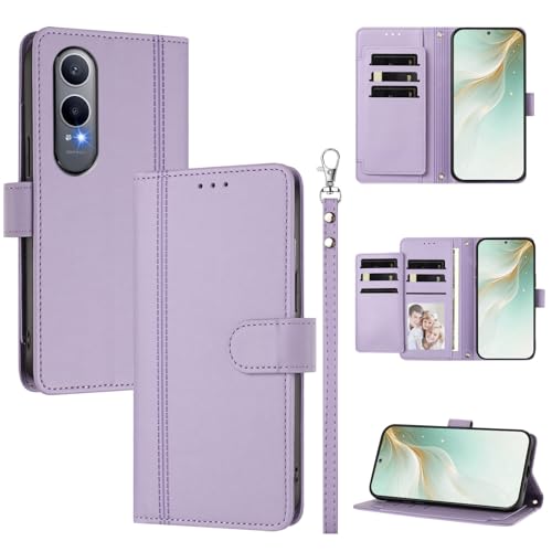 �X�}�z�P�[�X �Ή��@�� for OnePlus Nord CE4 Lite 5G,�Ή��@�� for Oppo K12X (China) �X�}�z�P�[�X�y�E�H���b�g�f�U�C�� �f���A���J�[�h�X���b�g �L���b�V�� �t���b�v���X�^���h �����h�~�zPurple