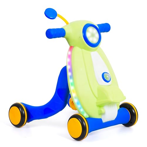 Image of Luusa Pro Kids Tiny Steps Baby Walker | Toddler Walker with Lights, Music, and Ball Game | 2-in-1 Interactive Activity Walker Reda | Proudly Made in India