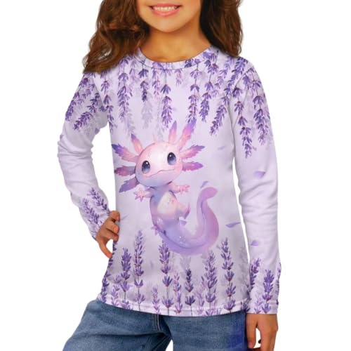 Image of Long Sleeve Shirts for Girls Winter Tops 3-16t Cartoon T Shirts for Fall Clothes