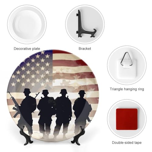 Plato decorativo de porcelana americana 6 pulgadas miniatura 3