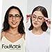 FoxMook 3-Pack Blue Light Blocking Glasses Round Women Men Computer Glasses Anti Eye Strain/UV/Glare Gaming Glasses, Black Brown-Tortoise Gray-Tortoise