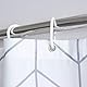 S·Lattye Duschvorhang oder Liner aus Stoff, wasserabweisend, waschbar, Hotelqualität, freundlich, Schwerer Saum, mit weißen Kunststoffhaken, 182,9 x 198,1 cm, lang, weißer Pfeil