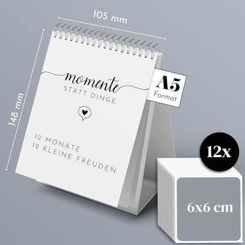 Gutscheinkalender Momente statt Dinge - 12 Gutscheine Rubbelkalender als kreative Geschenkidee