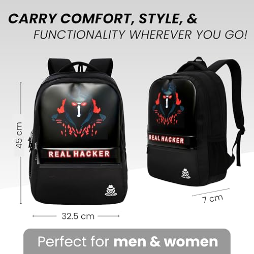 Image of Goldfinch Laptop Backpack Bag for Men & Women | 25L Water Resistant with Hidden Pockets 2 Main Compartments, Front Chain Pocket, Multi Organizer for School, Office, Travel