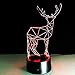 Produktbild 3D Nachtlicht Raumbeleuchtung Deer Long Horn Weihnachtsdekoration Gadget Schlafzimmer Office Home Cafe Kinder Neuheit Geschenk