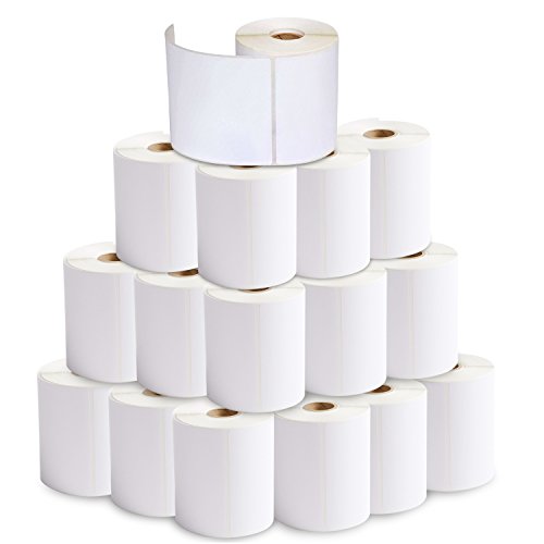 RBHK 4x6 Direct Thermal Labels, 250 Shipping Address Labels Per Roll, 16 Rolls, Total 4000 Labels, Compatible with Zebra 2844 Zp-450 Zp-500 Zp-505