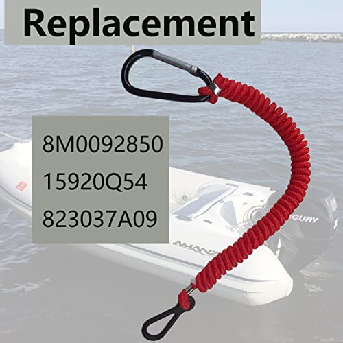 Image of 8M0092850 Boat Kill Switch Lanyard Replacement for Mercury Marine Boat Emergency Stop Switch Safety Lanyard 54 Inch