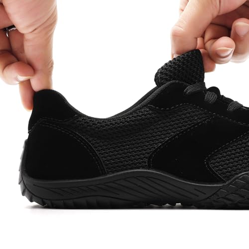 Image of Men's Barefoot Shoes Slip On Walking Tennis Sneakers for Men Zero Drop Sole Minimalist Running Shoe Lightweight Gym Workout Casual Fitness Black C US 11