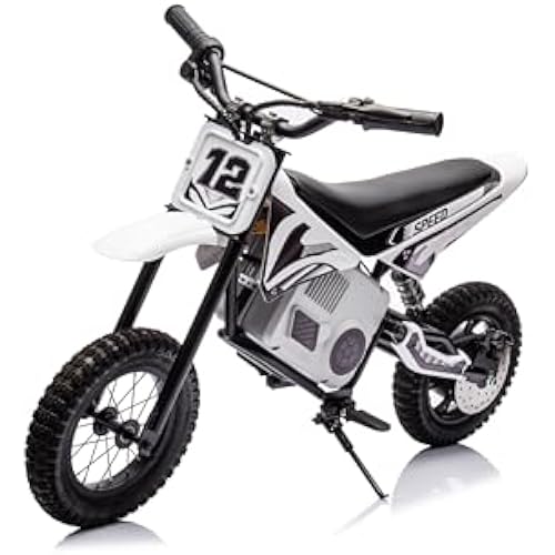 Freddo Electric Dirt Bike 36V - Brushless Motor, 50min Run, Stepless Speed, Disc Brake - Perfect for Teens 14+ (White)