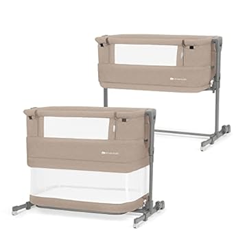 kk Kinderkraft NESTE GROW Lettino neonato 3 in 1, Culla co-sleeping, con Materasso Borsa transporto, Altezza regolabile su 5 livelli, dalla nascita fino 2 anni, Beige