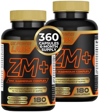 Zinc and Magnesium Tablets - ZM+ Testosterone boosters for Men - ...