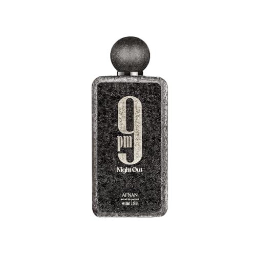 Afnan 9 PM Night Out Perfume Unisex Extrait de Parfum, 3.4 fl oz (100 ml)