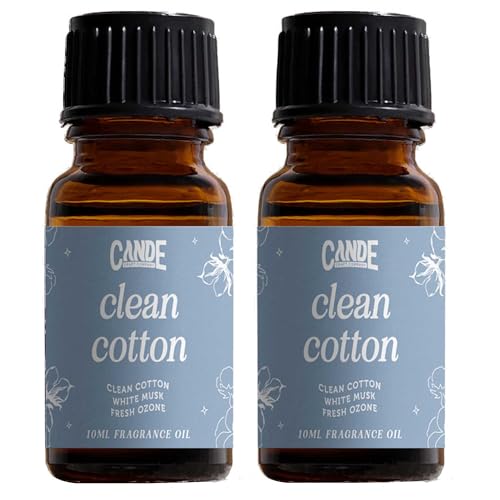 Image of CANDECraftCo Premium Fragrance Oil - Diffuser Oils Fragrances Scented for Home, Candle Soap Making Supplies, Aromatherapy Blends for House (0.34 Fl Oz) (2-Pack, Clean Cotton)