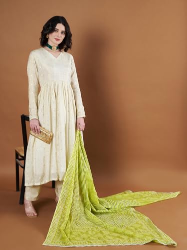 Image of Women's Cotton Blend Floral Print Dupatta with 2.20 Meters | Women's cotton printed dupatta with tassels