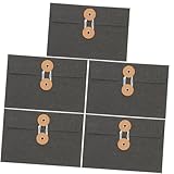 HAPINARY 5 Stück Teiliges Vintage Kraftpapier Dicken Umschlägen Kreative Akten Dokumententaschen mit Bindfadenverschluss für Schule Büro und Postkartenaufbewahrung