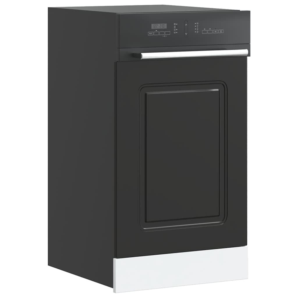 Tomostar Façade de Porte Lave Vaisselle, Panneau de Lave-Vaisselle Accessoire pour Lave-Vaisselle Cuisine Kalmar Noir 45x1,5x67 cm