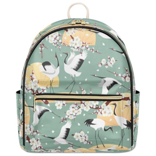 Sac à dos en cuir femme grue japonaise chic pour le quotidien