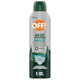 OFF! Deep Woods® Max Mosquito & Tick Aerosol Spray, Outdoor Mosquito Repellent with 20% Picaridin, 5 Oz