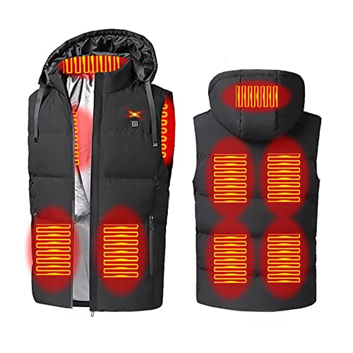 Beheizte Weste Männer Frauen Beheizte Weste, Jagdweste, USB elektrische Heizweste, ärmellos Jacke Mit Heizung Wärmeweste Usb Elektrisch Heated Vest Winter Wärme Gilet Outdoorjacke (Ohne Powerbank)