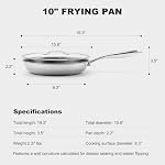 10 Inch Lid Hybrid Ceramic Non Stick Frying Pan,With All Cooktops. - Image 3