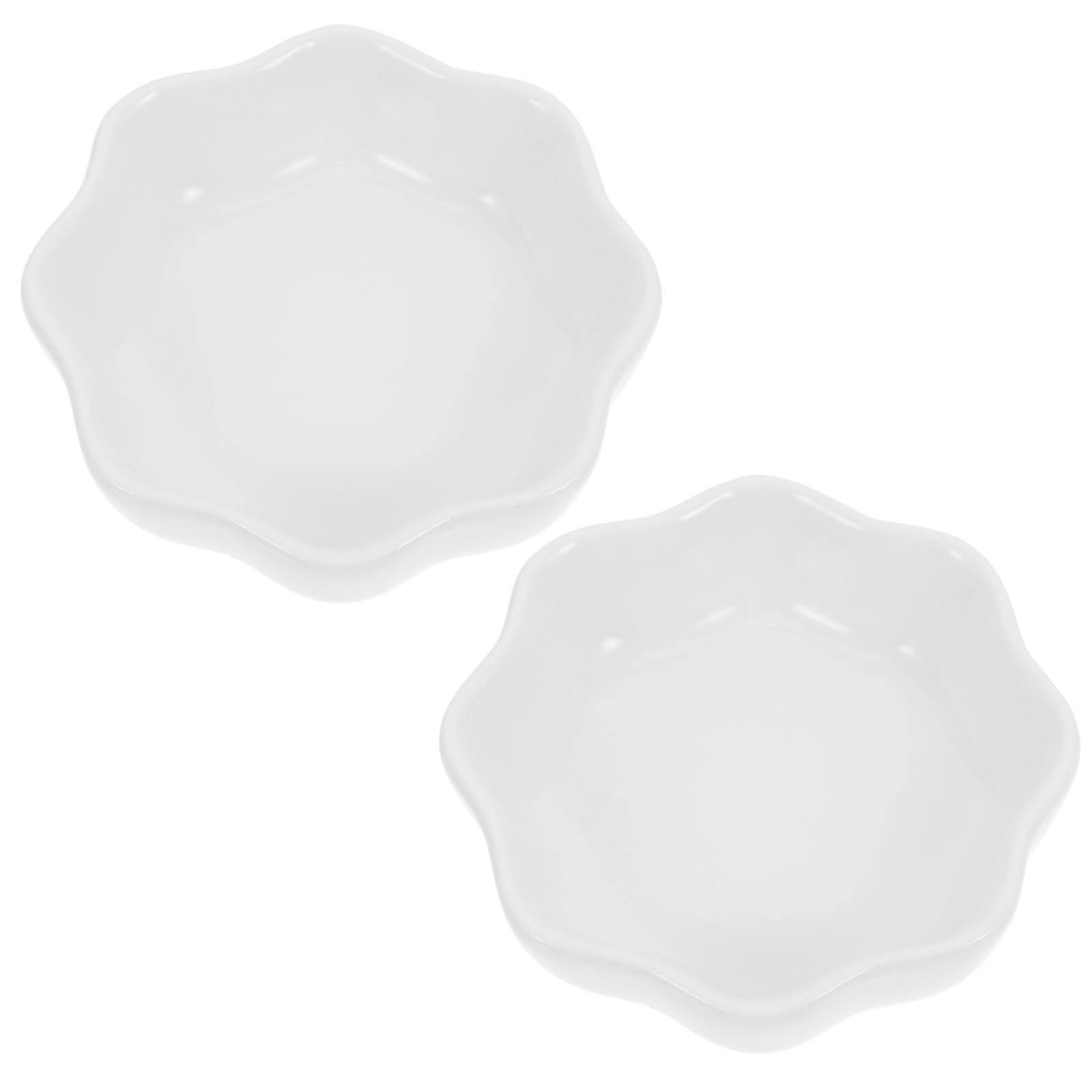 Happyyami Lot de 2 Gamelles en Céramique Blanche pour Hamster, Accessoires Solide pour Petits Animaux, Anti-Renversement, Matériau Céramique, pour Alimentation et Eau