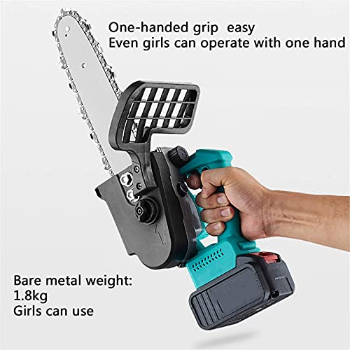 ROSG Elektrische Mini-Kettensäge, kabellose bürstenlose Kettensäge 11 Zoll 700 W 18 M/S für Holz-Metall… – Bild 5