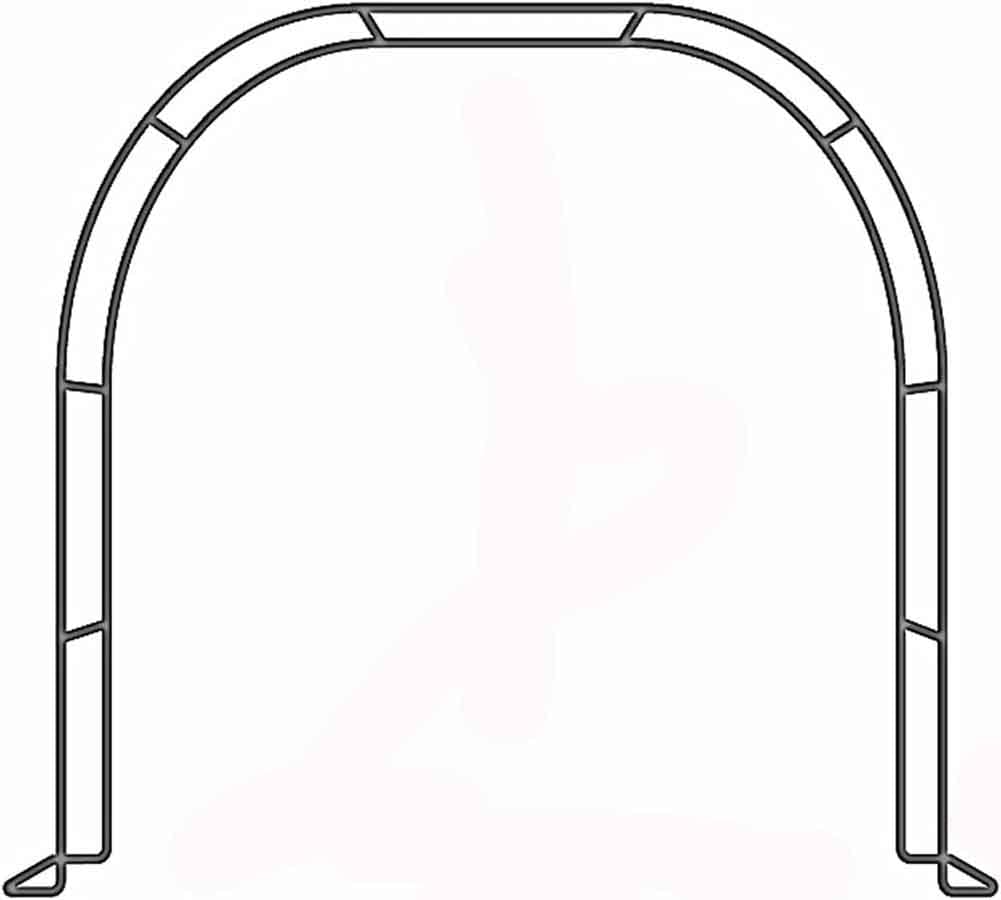 Garden Arbor Arch Steel Frame Weather Resistant Metal Archway for Climbing Plants, Free Standing Trellis Pergola 1.2M 1.4M 1.8M 2.4M 3M 3.5M Wide Garden Arch,Black,W1.8M*H2.2M