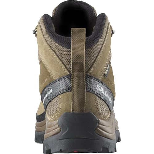 Salomon Salomon Men's QUEST ROVE GORE-TEX Leather Hiking Boots for Men, Kangaroo / Kelp / Black, 11.5