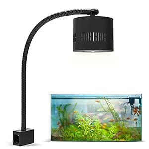 Lominie LED Aquarium Light, Remote Control 80W Planted Fish Tank Light Asta120 Clamp Clip Lamp for Freshwater Refugium Algae Fish Tank with Gooseneck (F120 80W Freshwater)