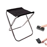 Treimboover Angelstuhl Anglerstuhl Faltstuhl Ultra Light Tragbare Falten Freien Fischen-Stuhl Faltbarer Camping-Rucksack Oxford Tuch Picknick Angeln Stuhl mit Bag-Gold (Color : Sliver)