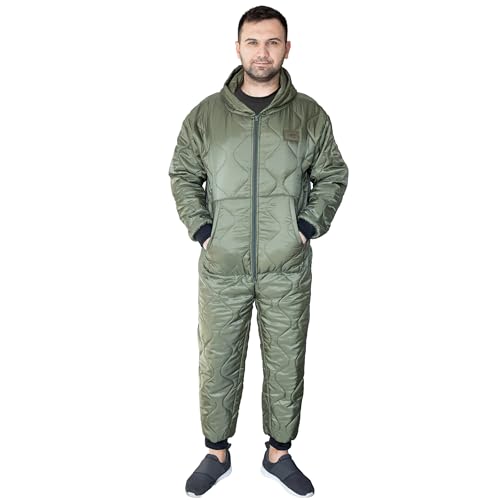 Woobie Plush One Piece, Adult Hooded Zip Up Insulating Layer - Field Jacket Liner Material