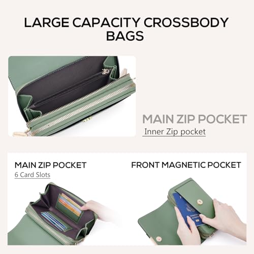 Small Crossbody Bag for Women,Cell Phone Purse Women's Shoulder Handbags Wallet Purse with Credit Card Slots - Image 4