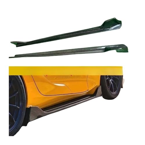 トヨタ スープラ GR A90 A91 MK5 カーボンファイバー サイドスカート スプリッター カップウィング ウィングレット カナード エプロン バンパー サイドスカート ボディキットに適合(Carbon fiber)