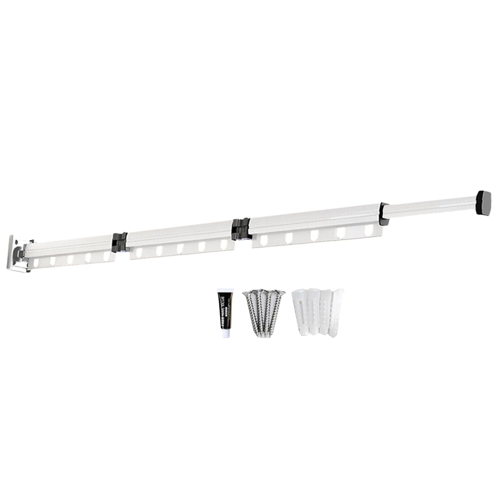 Séchoir à linge mural extensible pour balcon et petite buanderie