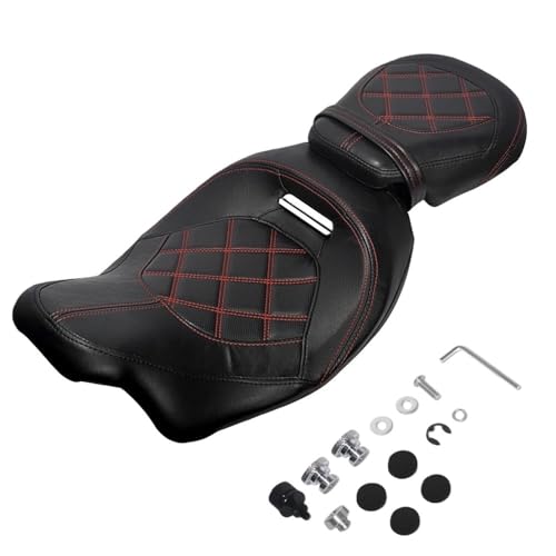 Asiento de perfil bajo para dos personas en moto Touring
