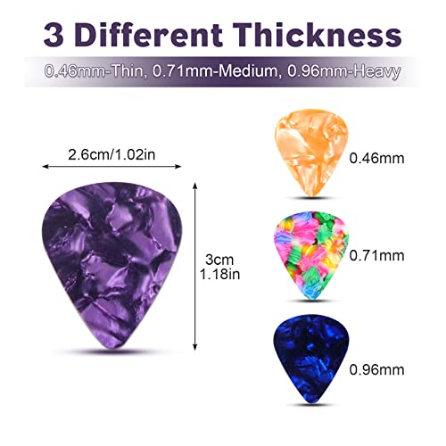 Redamancy 24 Pièces Médiators, Médiators pour Guitare, 3 Épaisseurs Différentes, Plectre pour Guitare Acoustique, 0.46 mm/0.71 mm/0.96 mm, pour Guitare Acoustique, Guitare Électrique, Ukulélé - Les Beatles, Paul McCartney, John Lennon, RIngo Starr, George Harrison Redamancy 24 Pièces Médiators, Médiators pour Guitare, 3 Épaisseurs Différentes, Plectre pour Guitare Acoustique, 0.46 mm/0.71 mm/0.96 mm, pour Guitare Acoustique, Guitare Électrique, Ukulélé – Image 3