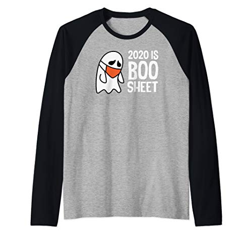2020 Sucks Funny Halloween 2020 is Bullshit Boo Sheet Raglan Baseball Tee