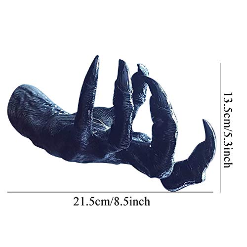 Witch's Demon Hand Wall Hanging Statues,Aesthetic Art Sculpture, Resin Retro Art Hanging Design Mounted Hang Decoration Creative Props For Living Room (Black) #TOP2